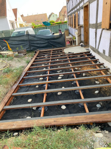 Photo de galerie - Création d’un terrasse en bois.