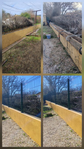 Photo de galerie - Reprise mur de clôture et pose clôture 