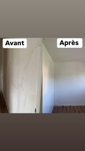 Photo de galerie - Rénovation mur ( enduit  et peinture ) 