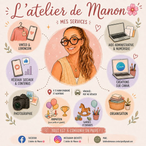 Photo de galerie - Services de « L’atelier de Manon »