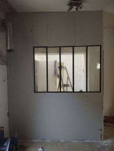 Photo de galerie - Création cloison avec verrière 