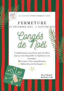 Photo de galerie - Flyer pour congés de Noël 