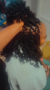Photo de galerie - Tresses boucle coiffure par moi 