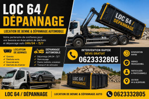 Photo de galerie - Je suis à votre service 
Location de benne , dépannage véhicule , débarrasse tout encombrant…
