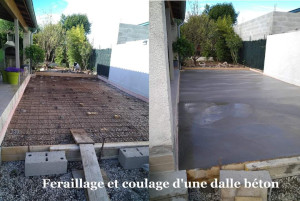 Photo de galerie - Création dalle béton 