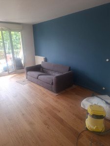 Photo de galerie - Rénovation d'un séjour, murs et sols .