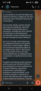 Photo de galerie - 1/2 message intégral avant limitation de caractère en commentaire sur l'application 
Faîtes vos recherches tranquillement, prenez votre temps, lisez les avis clients. Thierry est une exception, je ne deviens pas ami avec tous les clients ;) 
