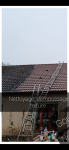 Photo de galerie - Lavage de toiture et de façade.