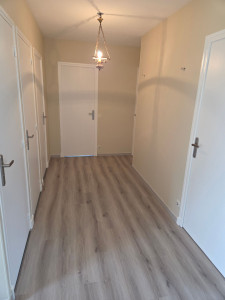 Photo de galerie - Peinture et pose de parquet couloir (Alix)