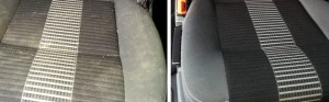 Photo de galerie - Nettoyage sièges voiture avec l'appareil à injection extraction de produits nettoyant.
