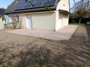 Photo de galerie -  Création d une terrasse en pavé pose sur mortier 