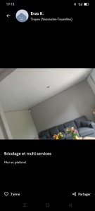 Photo de galerie - Plafond en lambris et peinture 