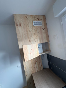 Photo de galerie - Coffrage en bois d’une chaudière 