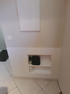 Photo de galerie - Réalisation d'une niche sur mesure 