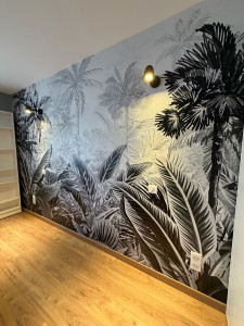 Photo de galerie - Pose de papier peint panoramique