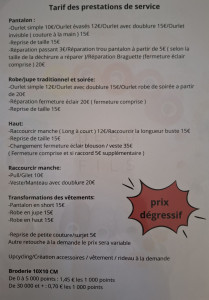 Photo de galerie - Grille tarifaires 