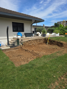 Photo de galerie - Terrassement pour jaccuzi 