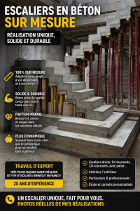 Photo de galerie - Escalier béton en U avec dalle