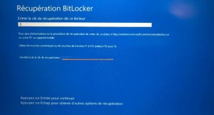 Photo de galerie - Ordinateur d'un client bloqué sur Bitlocker sans clé de récupération. Dépannage effectué à domicile chez le client avec la desactivation de bitlocker pour ne plus avoir d'écran bleu. 