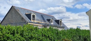 Photo de galerie - Réalisation toiture ardoise chantier neuf