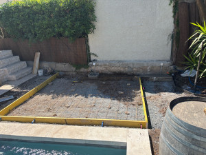 Photo de galerie - Création de dalle et pose carrelage et plancha 