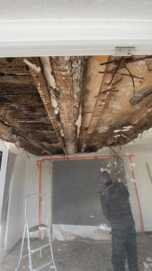 Photo de galerie - Démolition plafond plâtre 