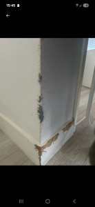 Photo de galerie - Reconstruction plinthes et mur