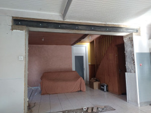 Photo de galerie - Ouverture 3,12m mur de refend séparant séjour et cuisine 