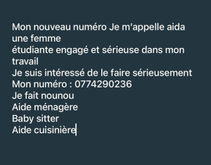 Photo de galerie - Femme de ménage nounou 