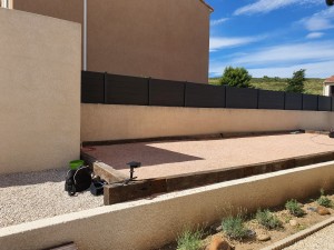 Photo de galerie - Pose prise vue ou création terrain de pétanque.. 