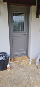Photo de galerie -  porte entrée aluminium k-line