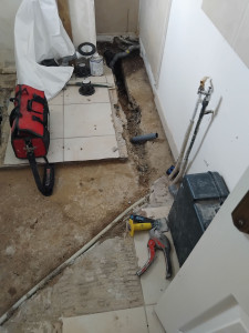 Photo de galerie - Changement de la canalisation salle de bain 