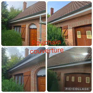 Photo de galerie - Pose de planche de rive et sous face pvc