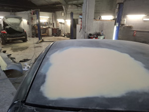 Photo de galerie - Ponçage du mastic 