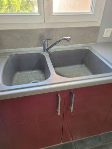 Photo de galerie - Pose robinet èvier cuisine 
