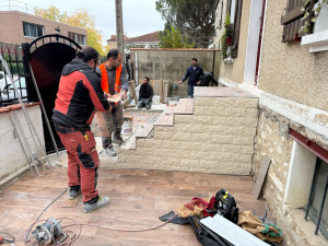 Photo de galerie - Pose de carrelage extérieur 