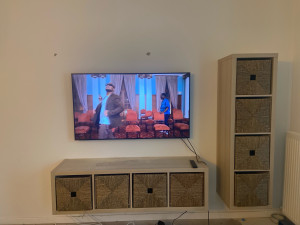 Photo de galerie - Installation de télé et meuble sur mur 