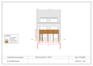 Photo de galerie - Plan de Coupe pour la construction d'une terrasse