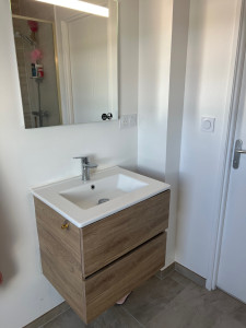 Photo de galerie - Pose de lavabo 