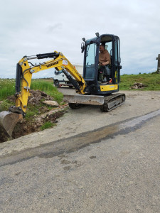 Photo de galerie - Travaux avec mini pelle