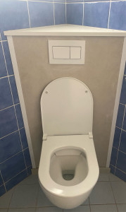Photo de galerie - Installation d’un wc suspendu 