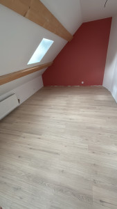 Photo de galerie - Bande peinture ratissage pose de parquet 