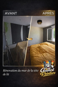 Photo de galerie - Retrait d'une ancienne tapisserie puis mise en peinture du mur
