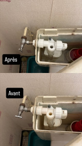 Photo de galerie - Remplacement de flotteur de toilette