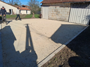 Photo de galerie - Preparation terrain avant pose enrobé