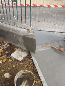 Photo de galerie - Reprise de murette. 