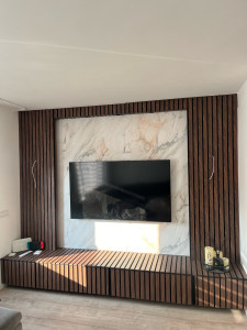 Photo de galerie - Réalisation d’un meuble TV