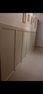 Photo de galerie - Réalisation de sous bassement +mise en peinture 