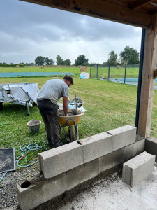 Photo de galerie - Pose parpaing 