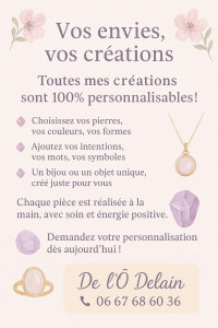 Photo de galerie - Personnalisation de vos désirs en matière de bijoux